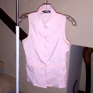 Express Baby Pink Sleeveless Blouse
